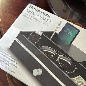 NIB Brookstone Black & Silver Tone
Multipurpose Valet